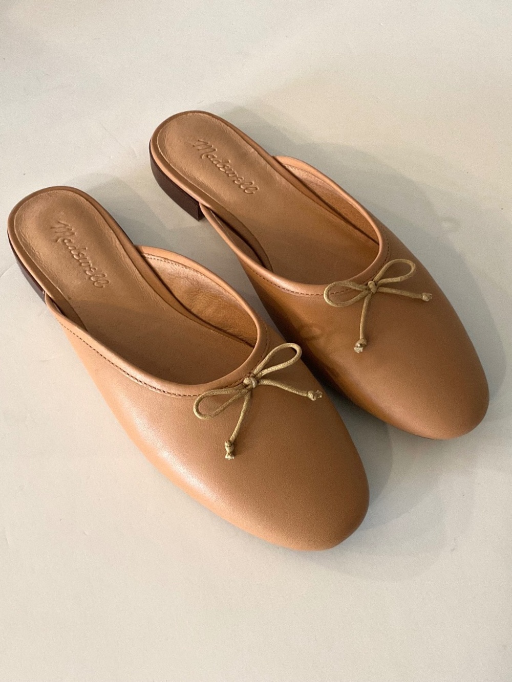 MADEWELL The Adelle Ballet Mule in Amber Brown Leather Size 8 LIKE NEW - Picture 6 of 8